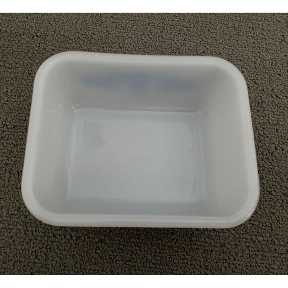 Vintage Jeannette Glass Glasbake Windmill Milk Glass Refrigerator Dish - Picture 8 of 11